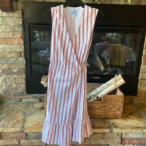 Draper James Stripe Faux Wrap Tank Dress